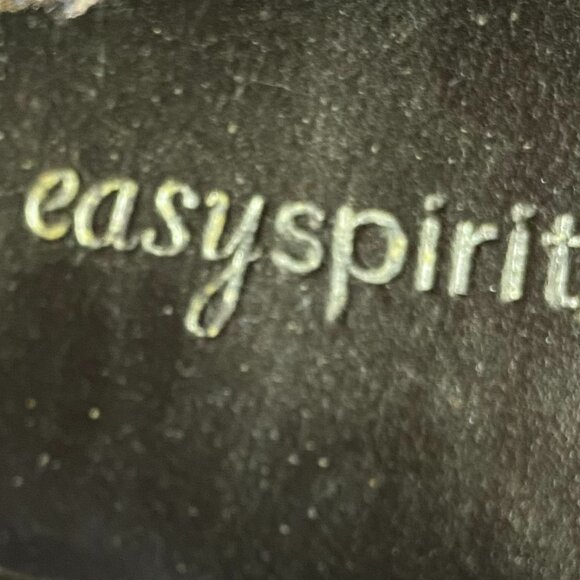 Easyspirit brown leather square toe round heel slip-on loafers, size 9 - Picture 6 of 7